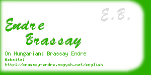 endre brassay business card